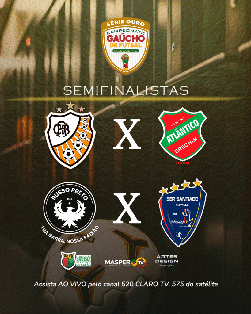 Definidos os semifinalistas da Série Ouro do Gauchão de Futsal 2025