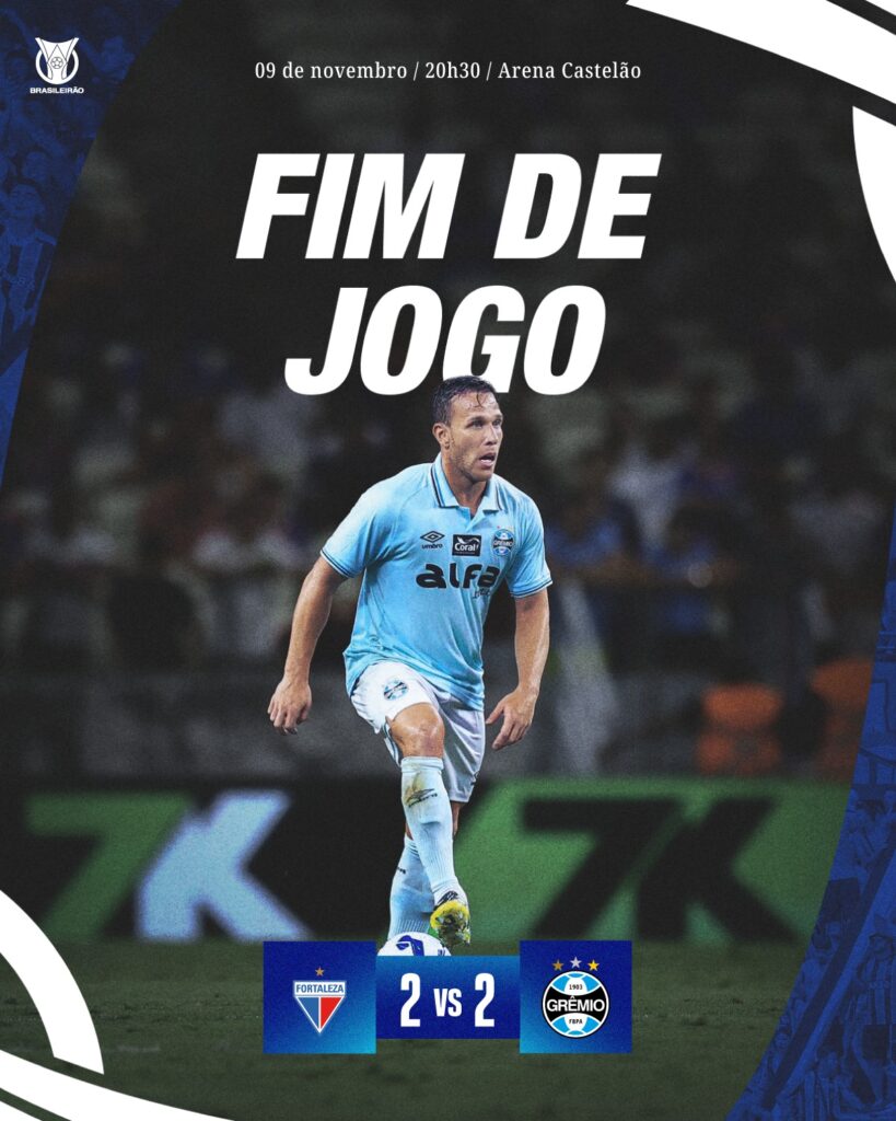 Grêmio empata com o Fortaleza em jogo movimentado na Arena Castelão