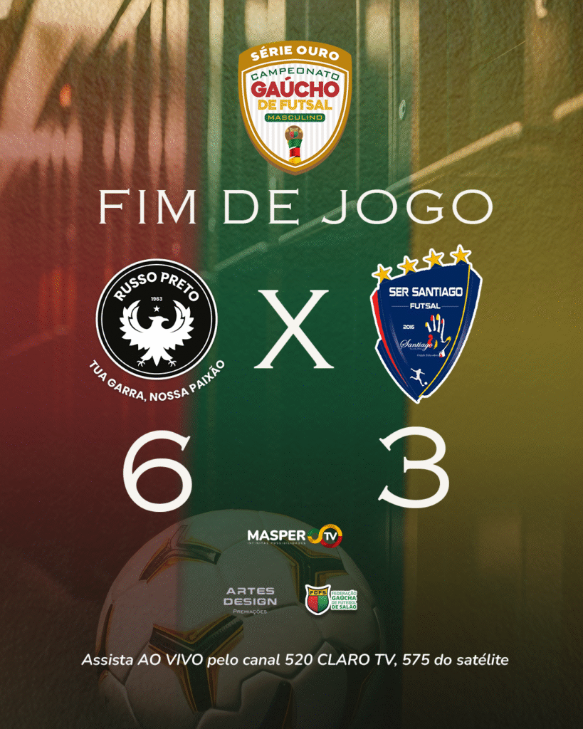 Russo Preto vence SER Santiago por 6 a 3 e sai em vantagem na semifinal da Série Ouro